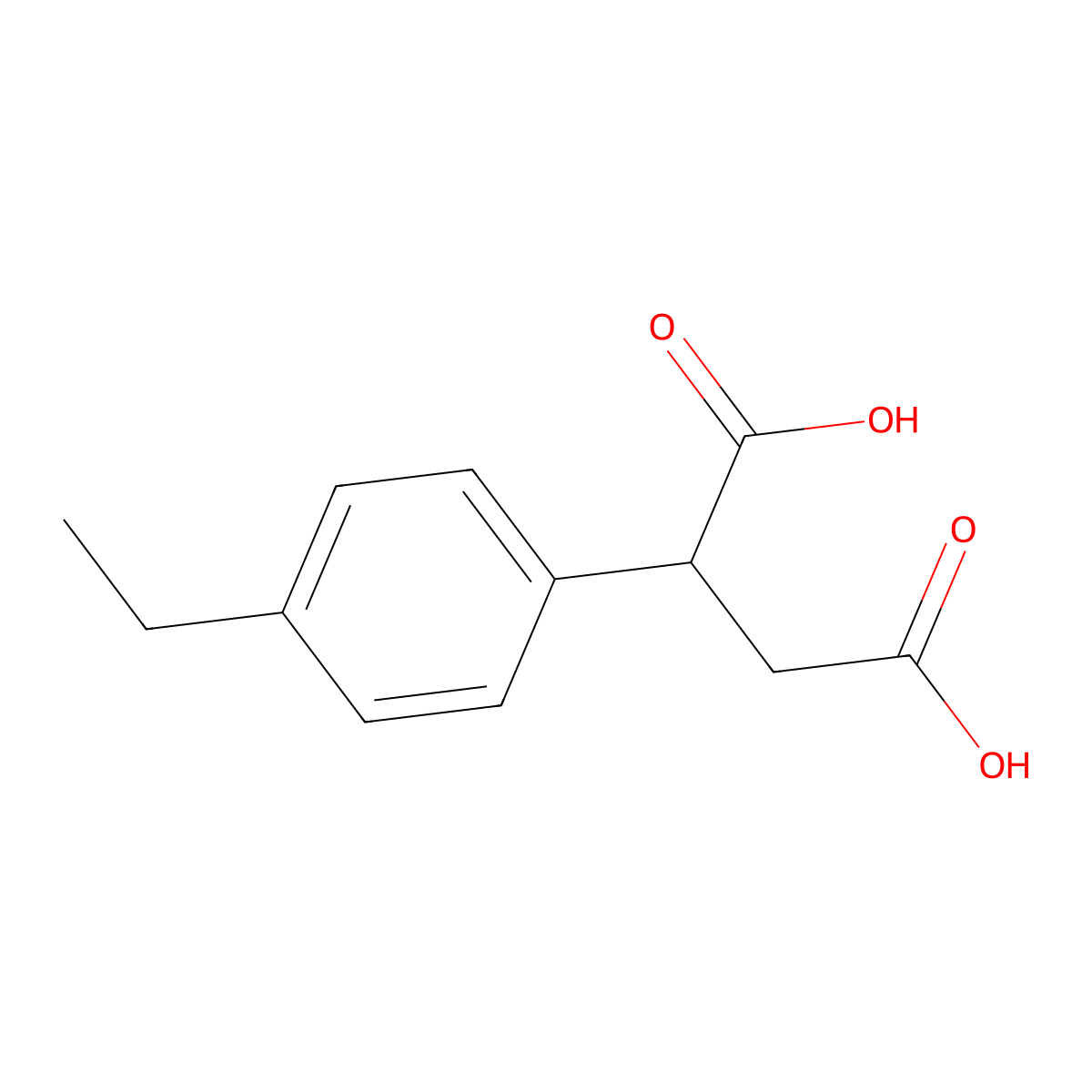 2-(4-Ethylphenyl)butanedioic acid molecular structure, CAS 704205-92-5