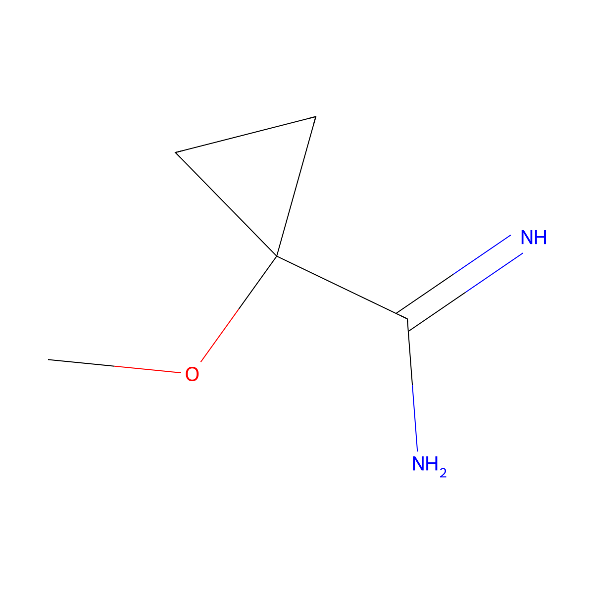 1-Methoxycyclopropane-1-carboximidamide molecular structure, CAS 704209-83-6