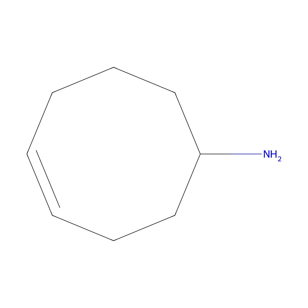 Cyclooct-4-en-1-amine molecular structure, CAS 70423-71-1