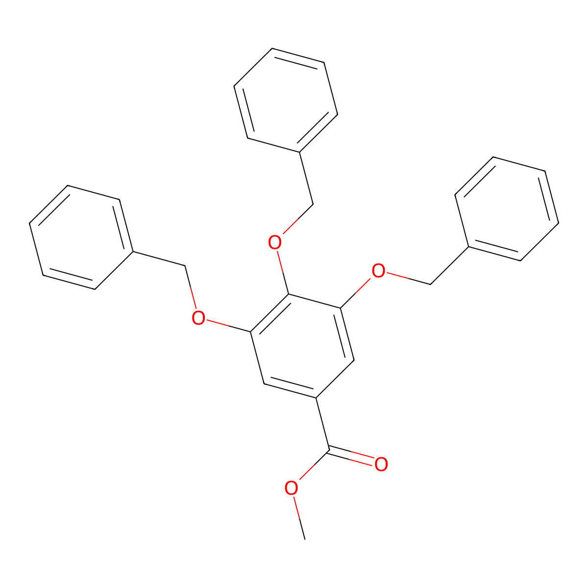 Methyl 3,4,5-Tris(benzyloxy)benzoate molecular structure, CAS 70424-94-1