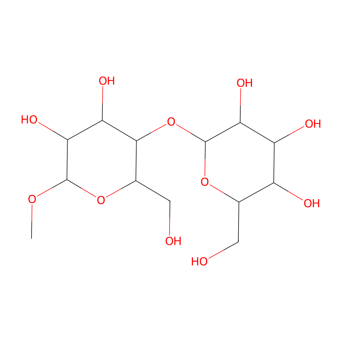 2-[4,5-Dihydroxy-2-(hydroxymethyl)-6-methoxyoxan-3-yl]oxy-6-(hydroxymethyl)oxane-3,4,5-triol molecular structure, CAS 70427-91-7