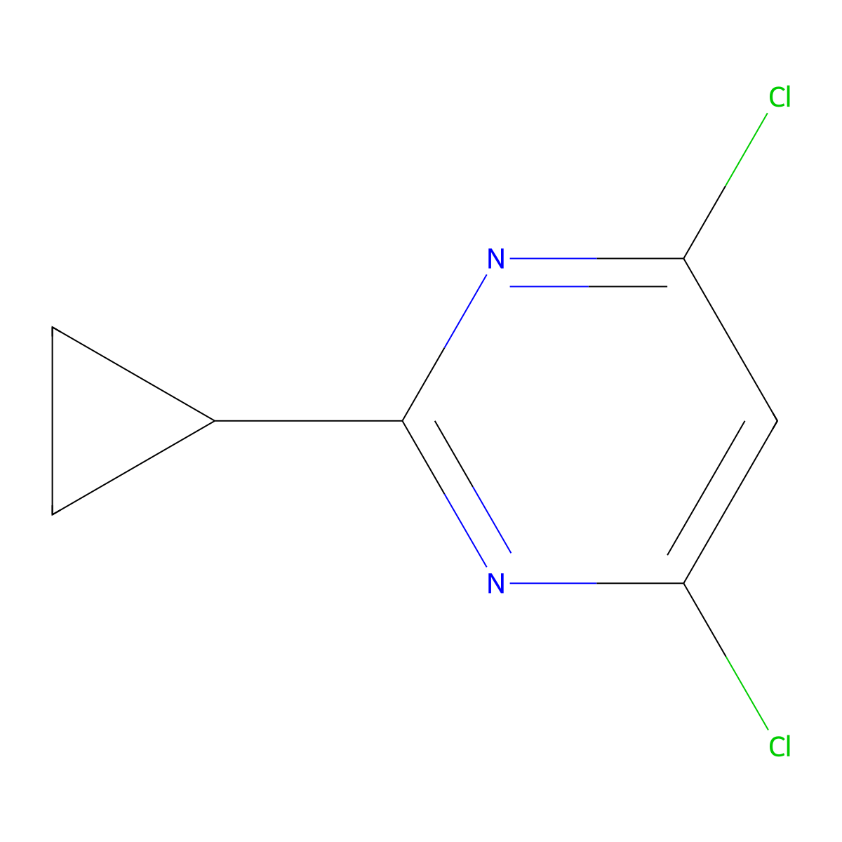 4,6-Dichloro-2-cyclopropylpyrimidine molecular structure, CAS 7043-09-6