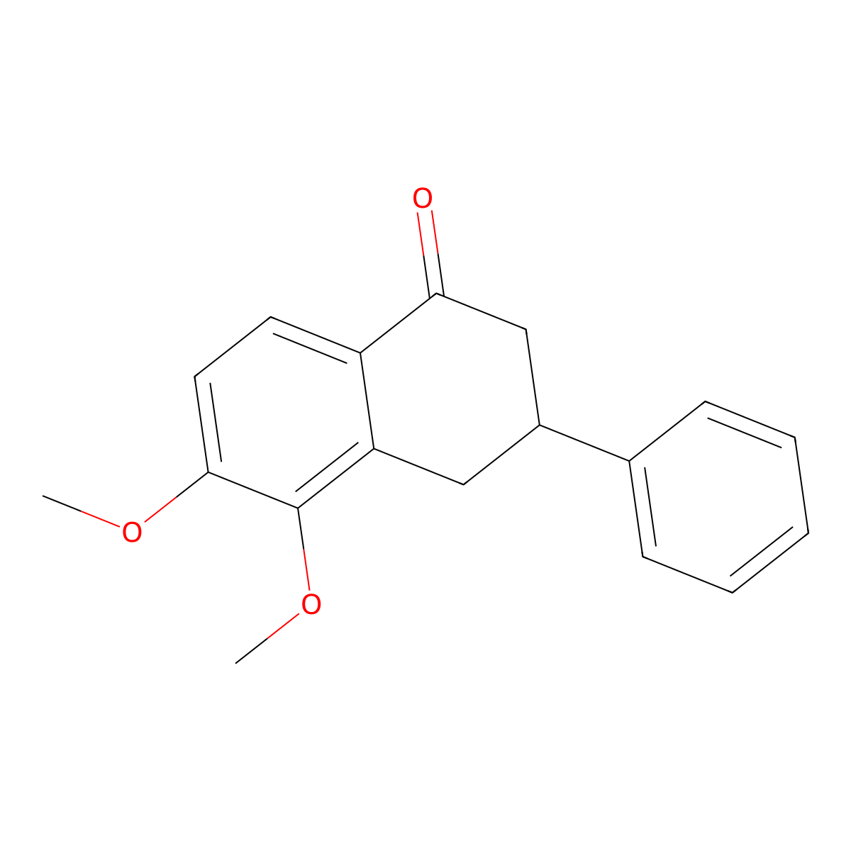 5,6-Dimethoxy-3-phenyl-3,4-dihydronaphthalen-1(2H)-one molecular structure, CAS 70432-91-6