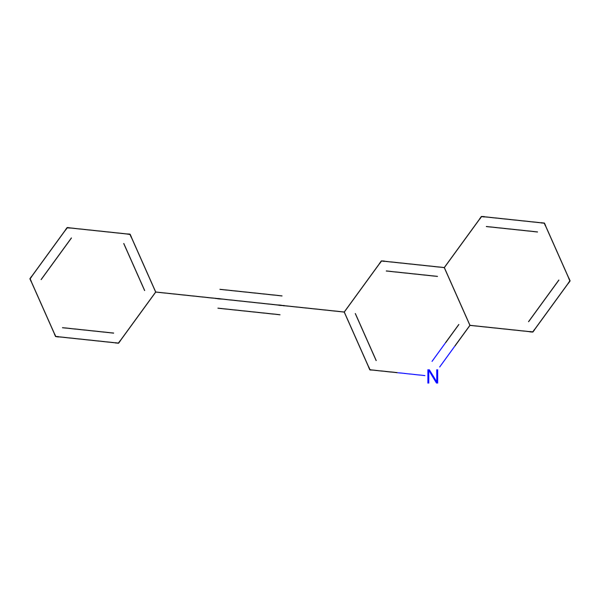 3-(Phenylethynyl)quinoline molecular structure, CAS 70437-03-5