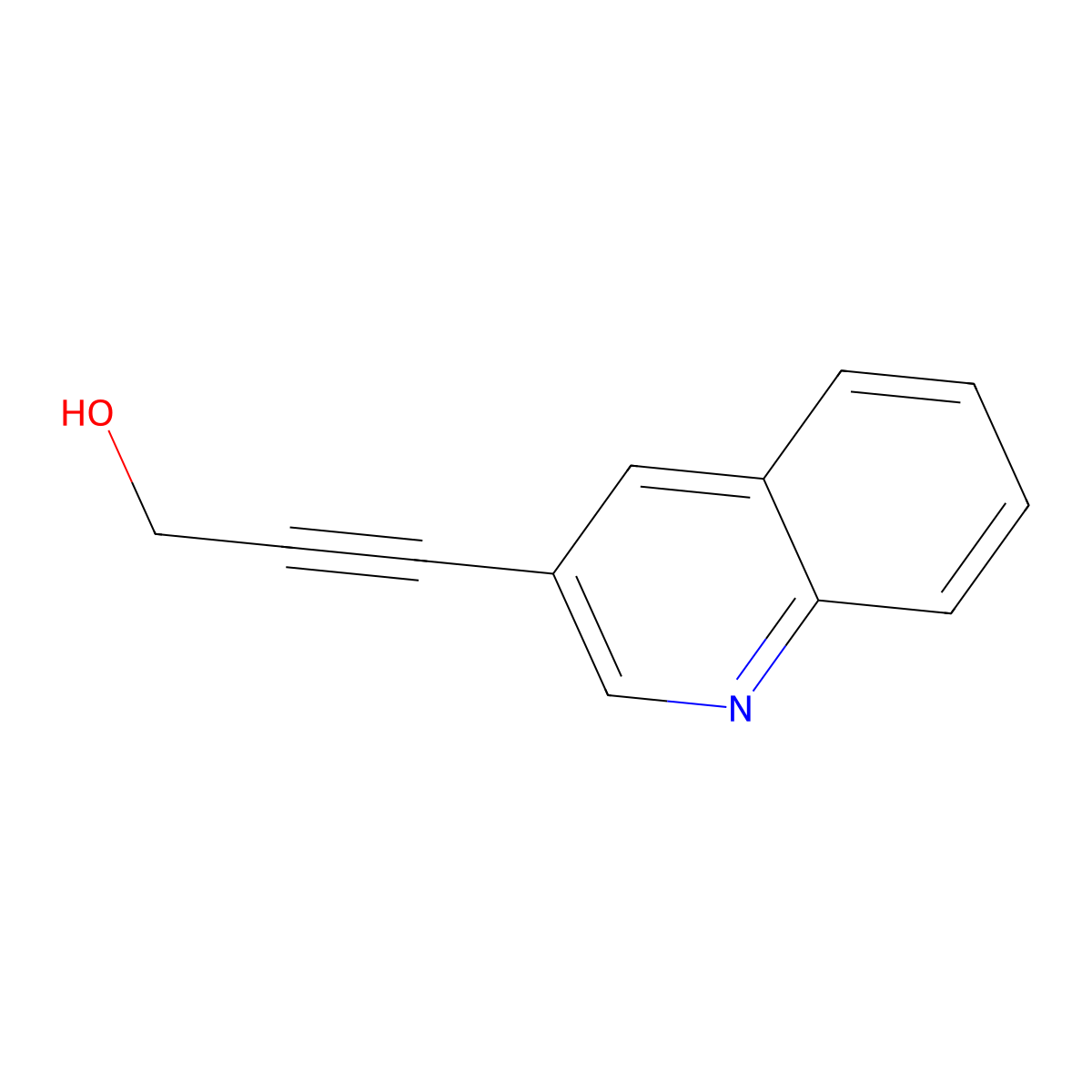 3-Quinolin-3-ylprop-2-yn-1-ol molecular structure, CAS 70437-05-7