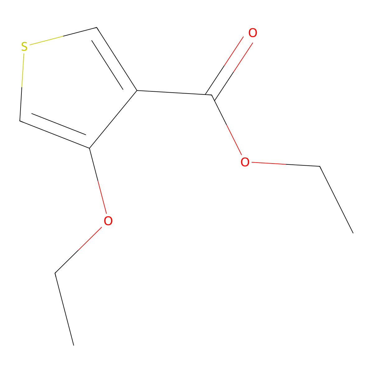 Ethyl 4-ethoxythiophene-3-carboxylate molecular structure, CAS 70437-99-9