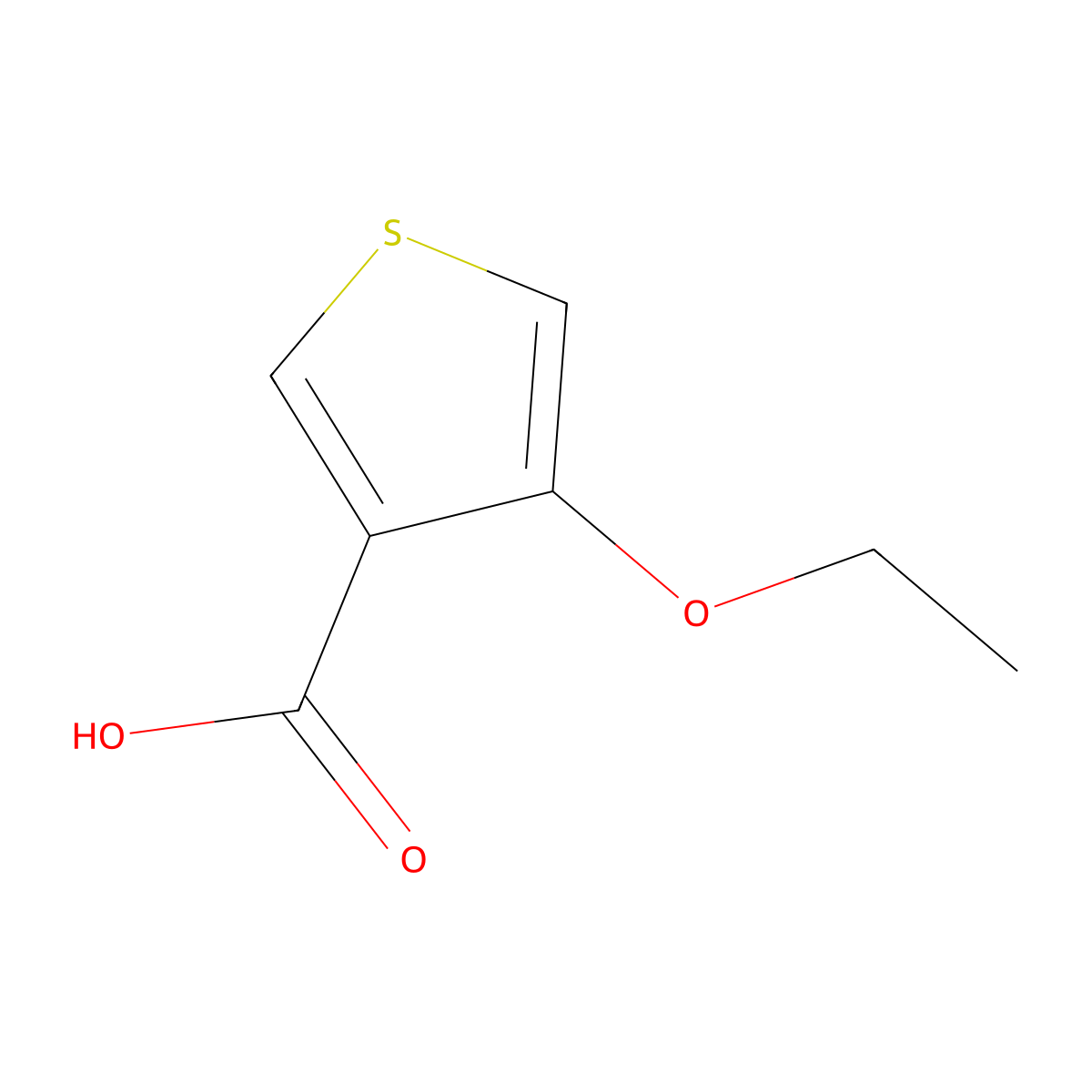 4-Ethoxythiophene-3-carboxylic acid molecular structure, CAS 70438-00-5
