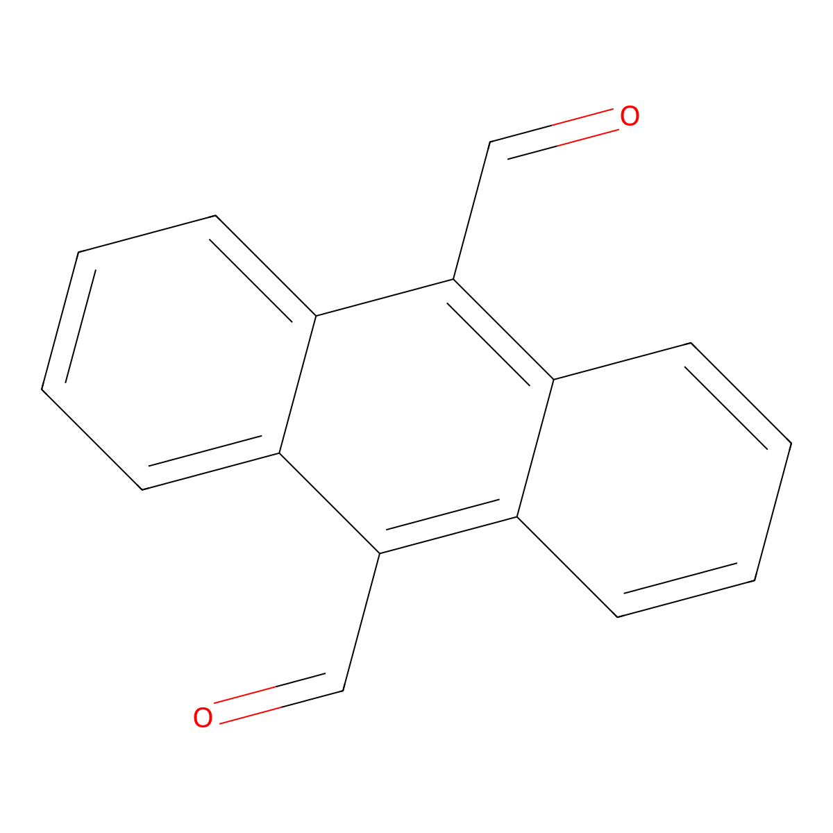 9,10-Anthracenedicarboxaldehyde molecular structure, CAS 7044-91-9