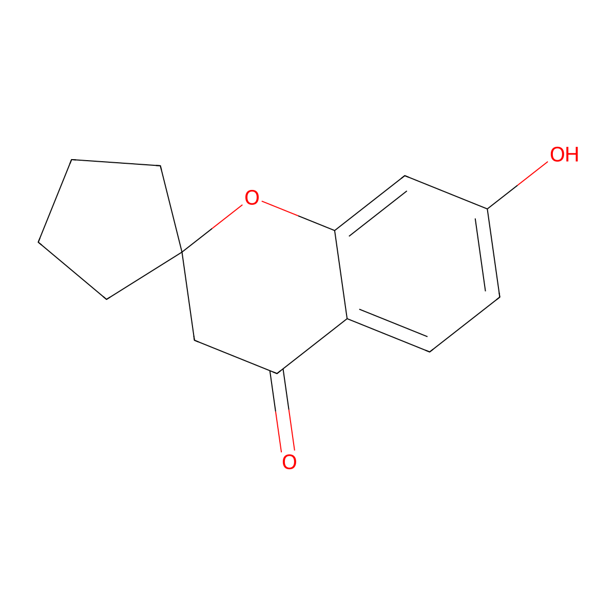 7-Hydroxyspiro[chroman-2,1'-cyclopentan]-4-one molecular structure, CAS 70441-03-1