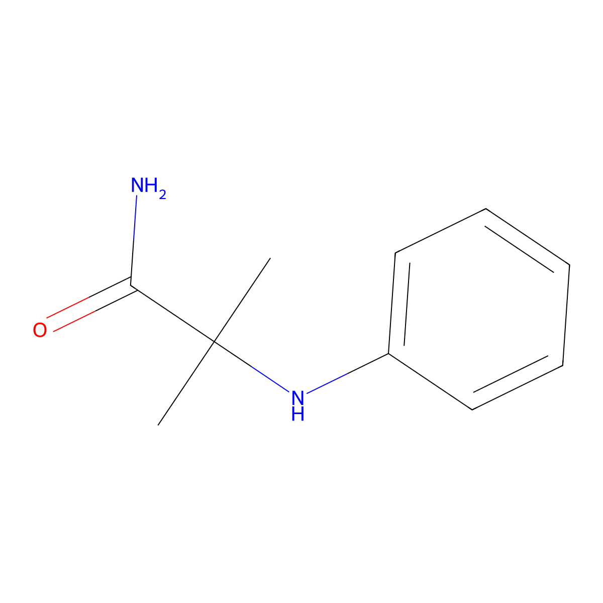 2-Methyl-2-(phenylamino)propanamide molecular structure, CAS 70441-27-9