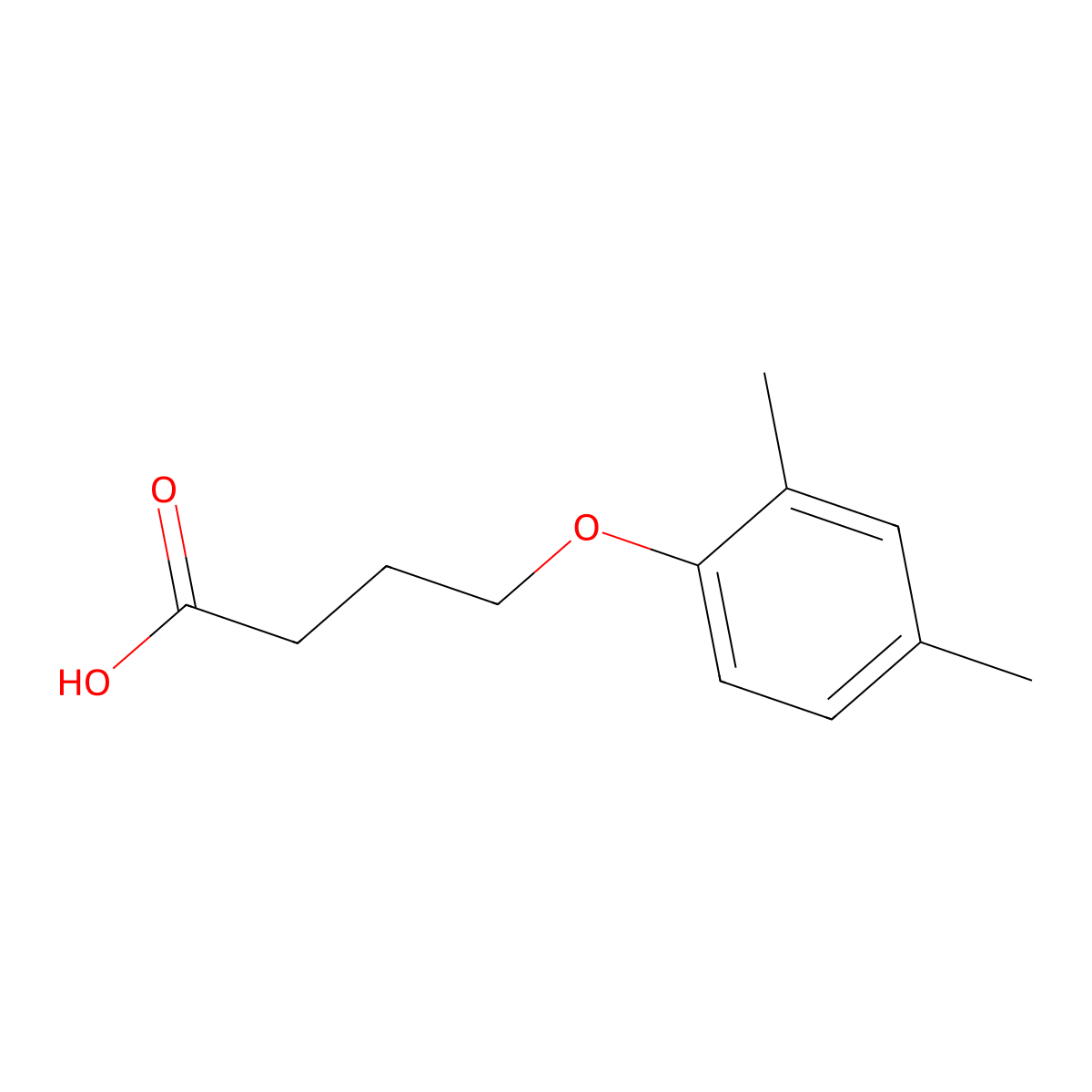 4-(2,4-Dimethylphenoxy)butanoic acid molecular structure, CAS 70442-47-6