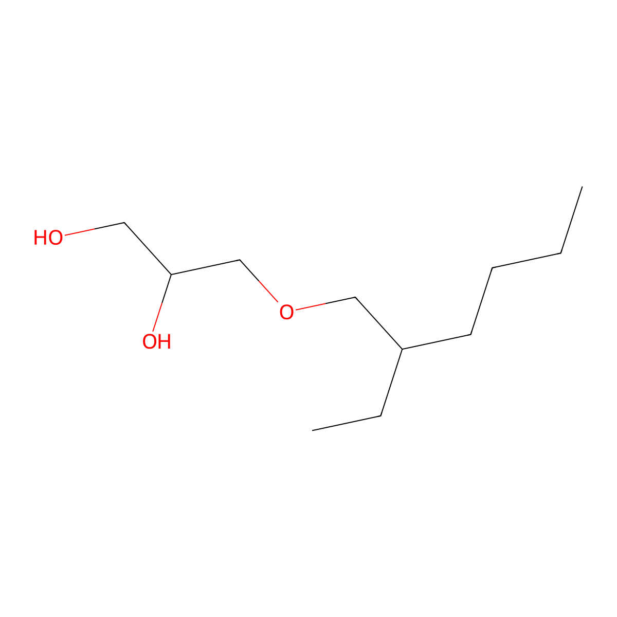 3-((2-Ethylhexyl)oxy)-1,2-propanediol molecular structure, CAS 70445-33-9