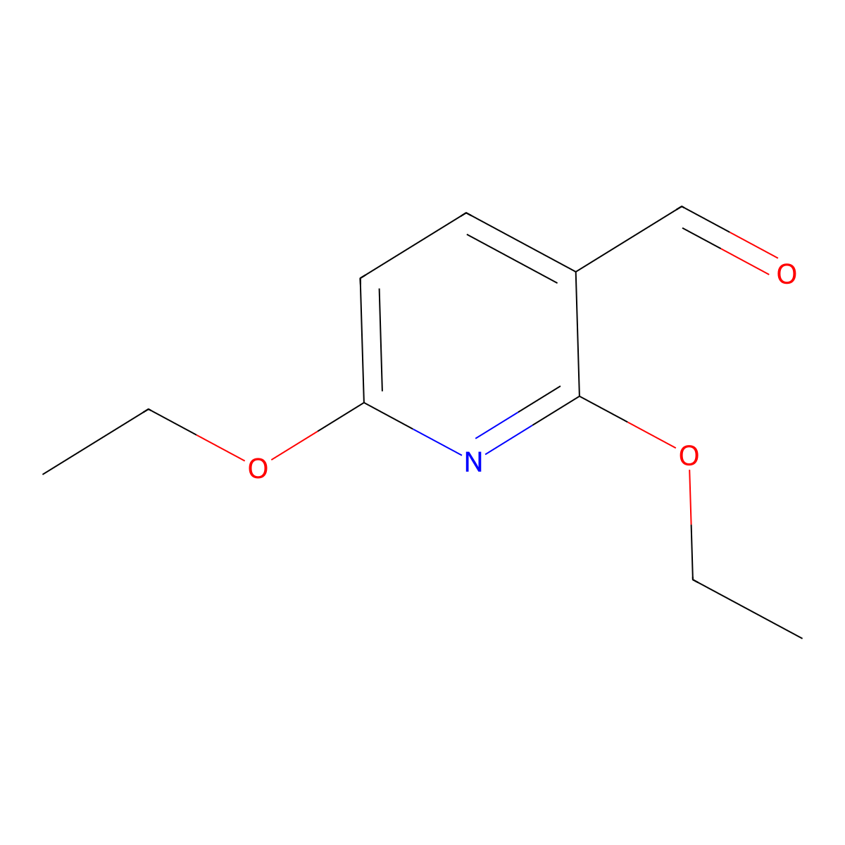 2,6-Diethoxynicotinaldehyde molecular structure, CAS 70445-81-7