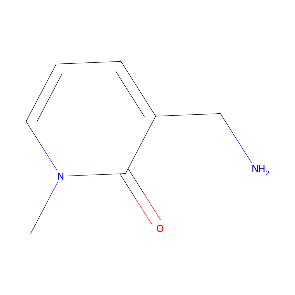 3-(Aminomethyl)-1-methyl-1,2-dihydropyridin-2-one molecular structure, CAS 70449-22-8