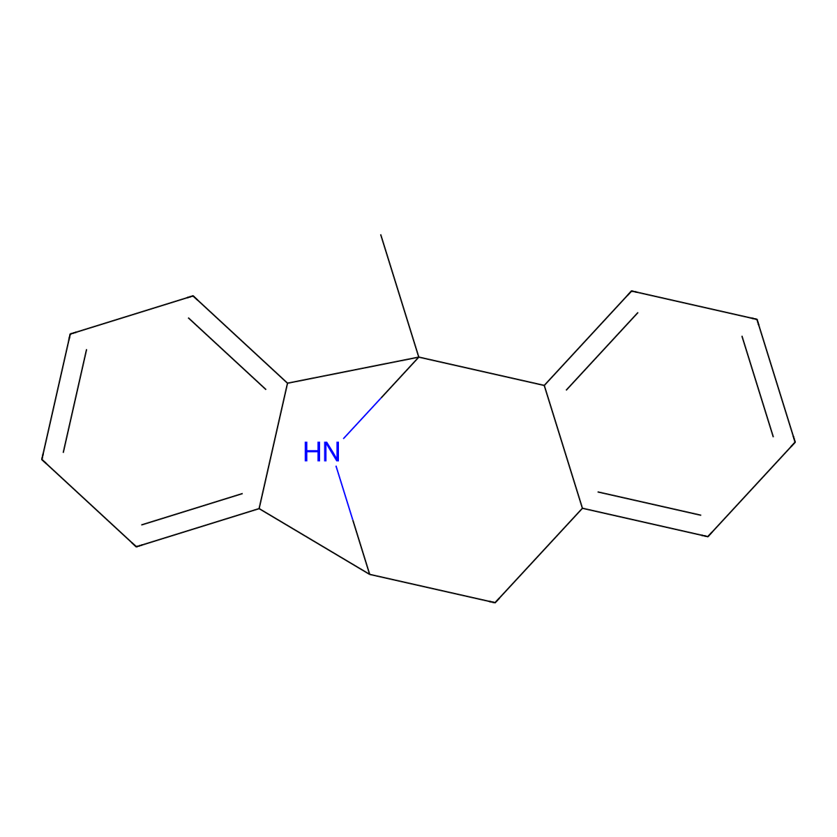10,11-Dihydro-5-methyl-5H-dibenzo(a,d)cyclohepten-5,10-imine molecular structure, CAS 70449-94-4