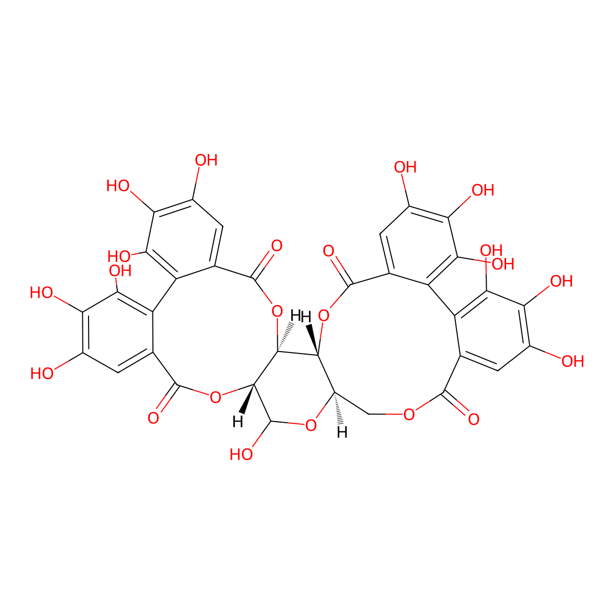 Pedunculagin molecular structure, CAS 7045-42-3