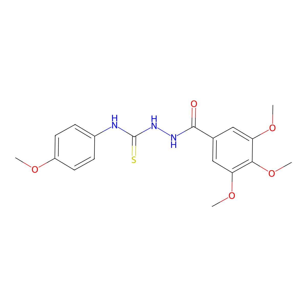 1-(4-Methoxyphenyl)-3-[(3,4,5-trimethoxybenzoyl)amino]thiourea molecular structure, CAS 70452-42-5