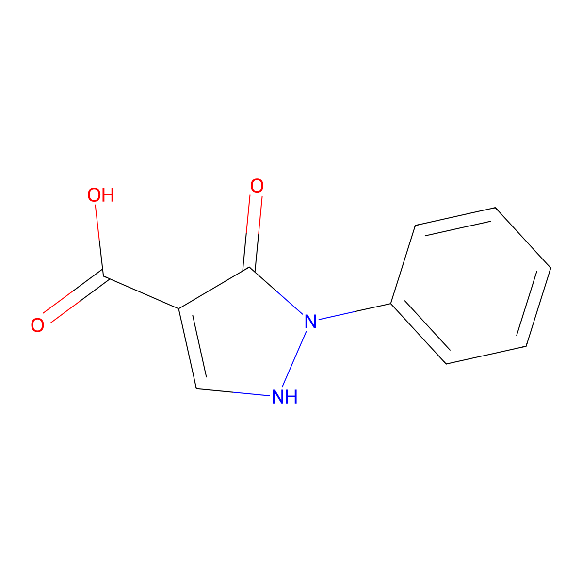 3-Oxo-2-phenyl-2,3-dihydro-1H-pyrazole-4-carboxylic acid molecular structure, CAS 70453-98-4