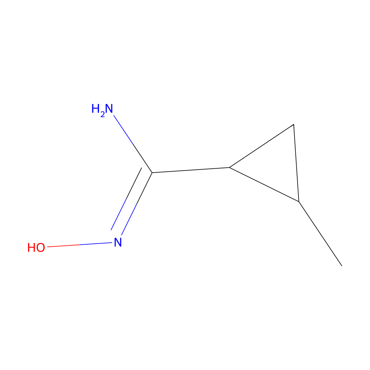N'-hydroxy-2-methylcyclopropane-1-carboximidamide molecular structure, CAS 70458-18-3