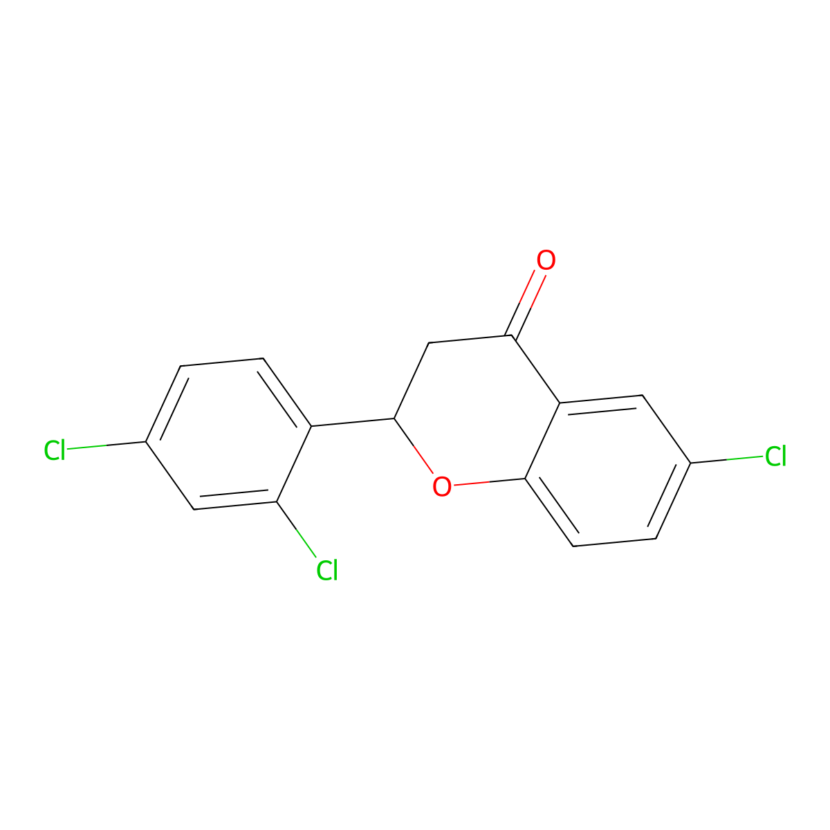 6-Chloro-2-(2,4-dichlorophenyl)chroman-4-one molecular structure, CAS 70460-48-9