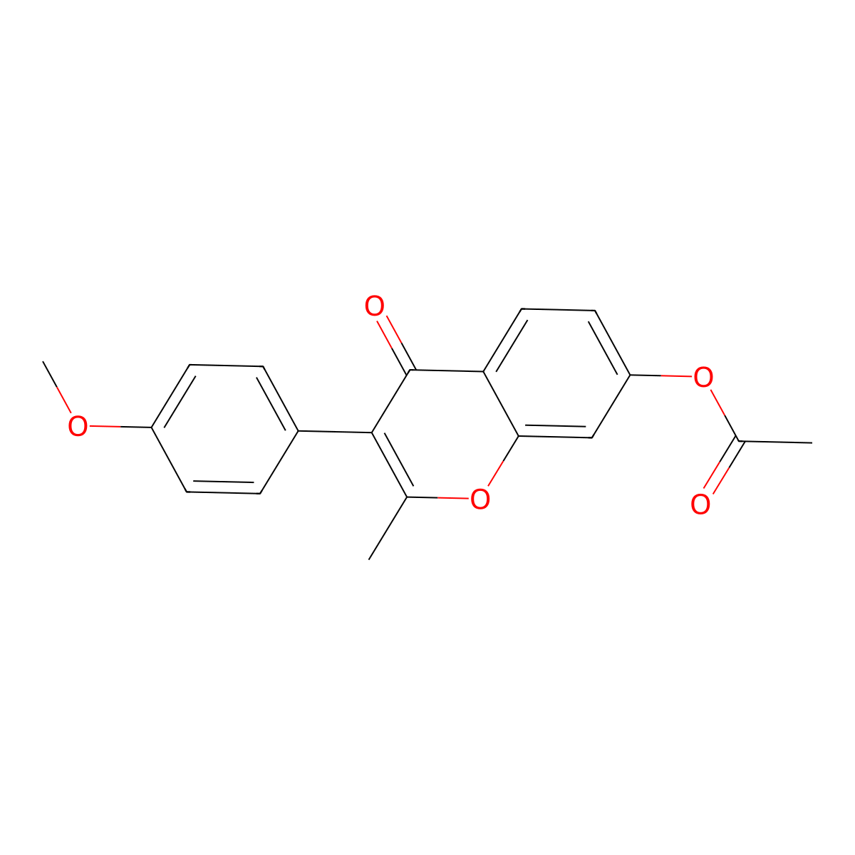 3-(4-Methoxyphenyl)-2-methyl-4-oxo-4H-chromen-7-yl acetate molecular structure, CAS 70460-66-1