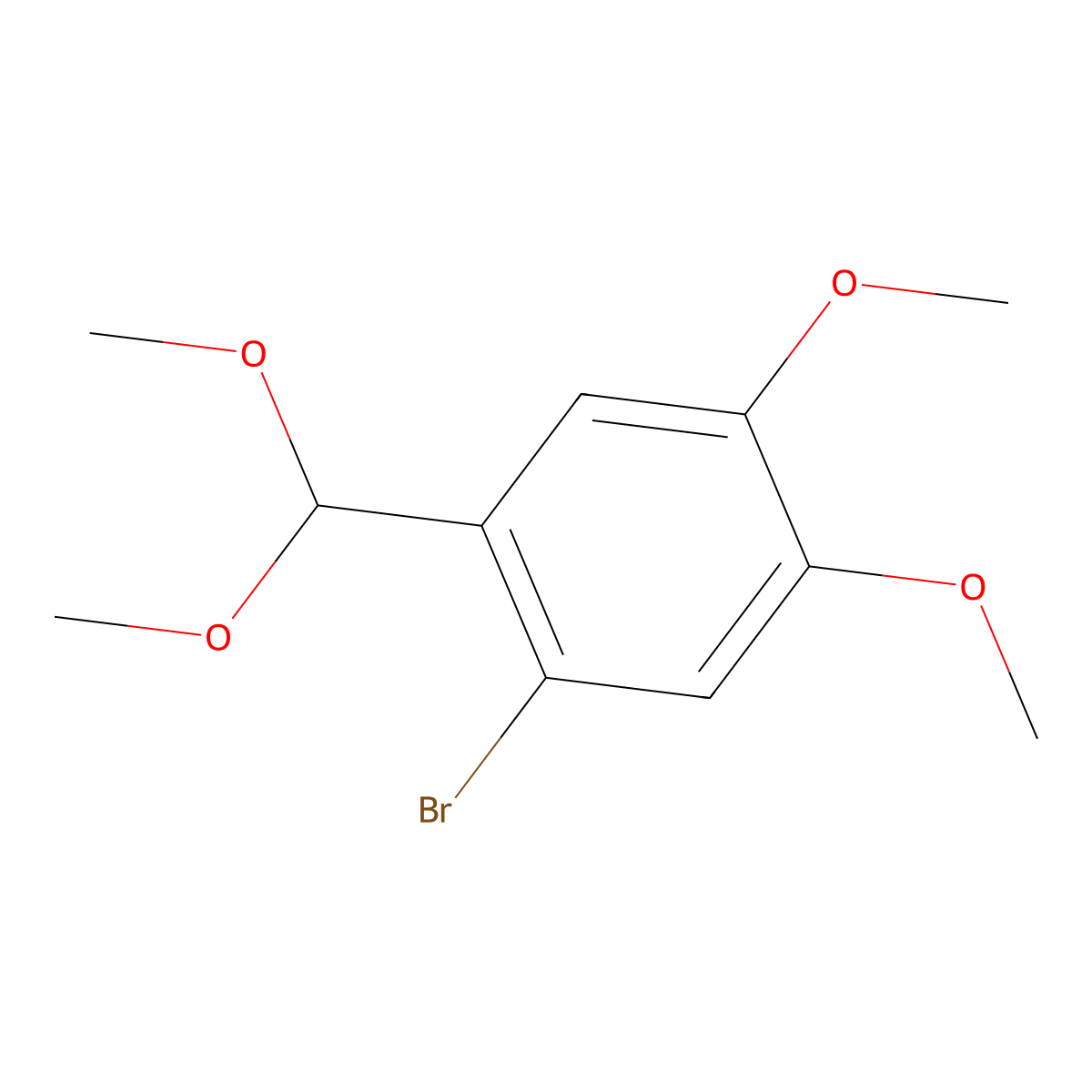 1-Bromo-2-(dimethoxymethyl)-4,5-dimethoxybenzene molecular structure, CAS 70461-33-5