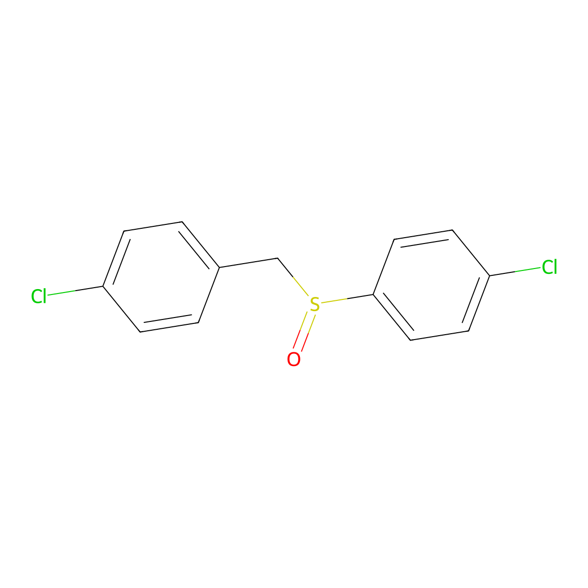 p-Chlorobenzyl-p-chlorophenyl sulfoxide molecular structure, CAS 7047-28-1