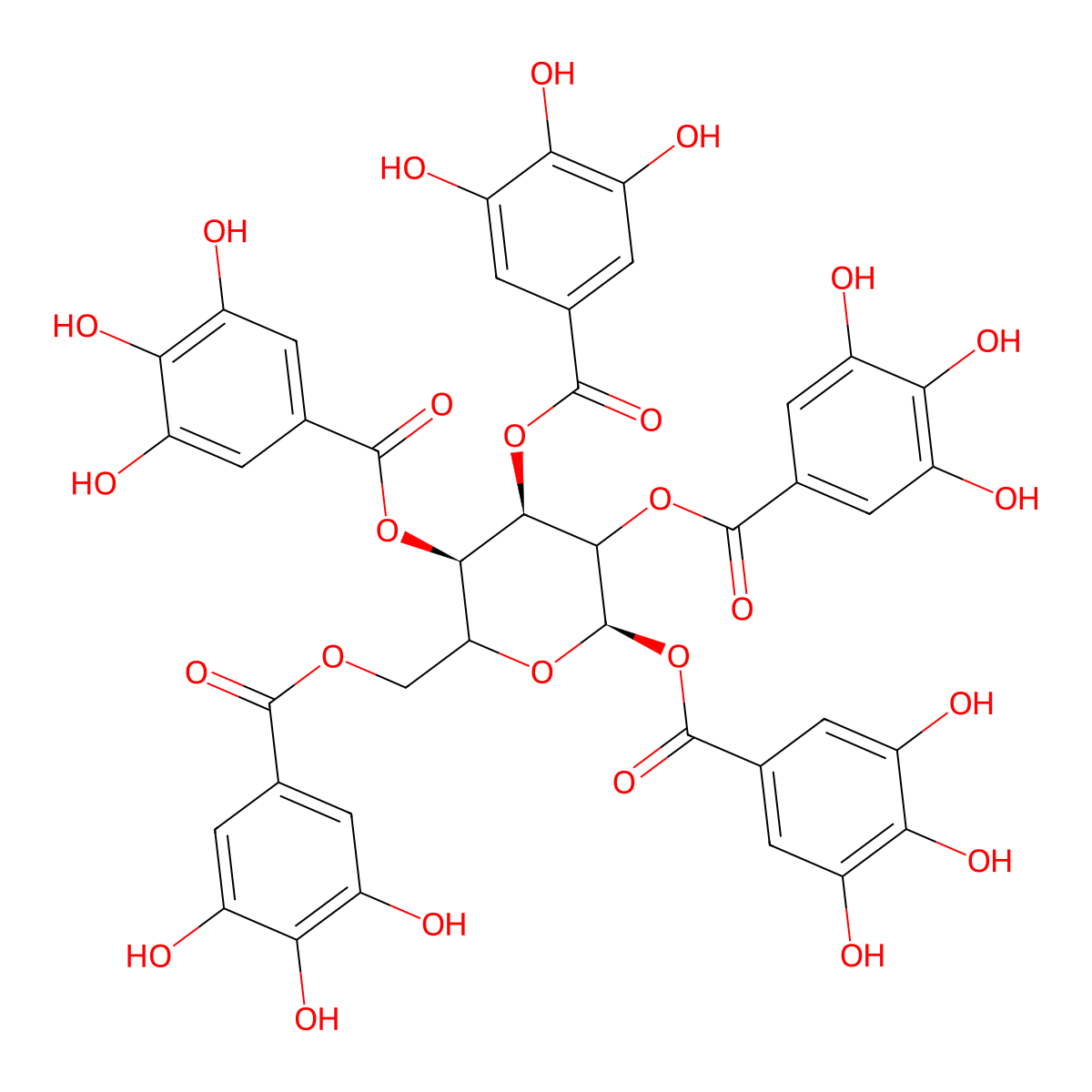 a-Pentagalloylglucose molecular structure, CAS 70470-10-9