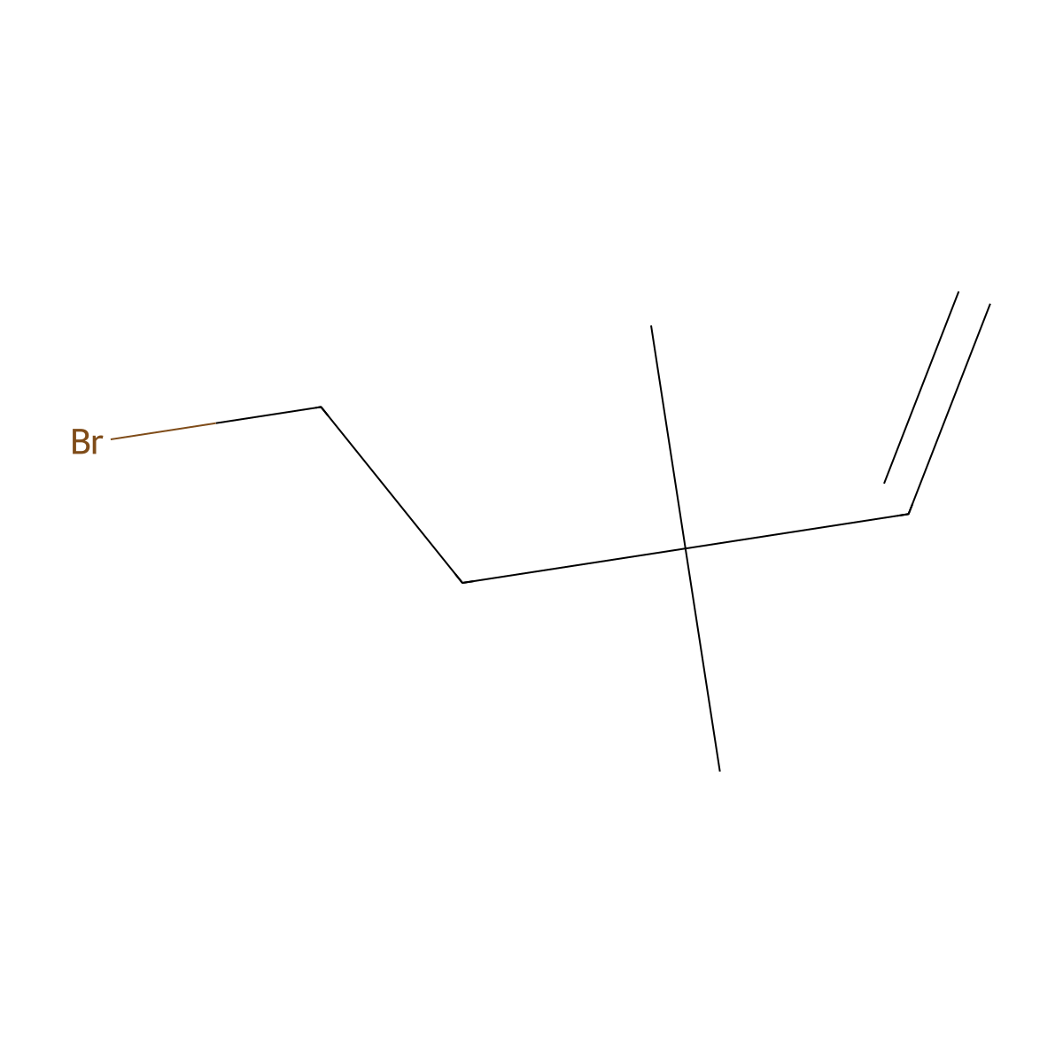 5-Bromo-3,3-dimethylpent-1-ene molecular structure, CAS 70472-96-7