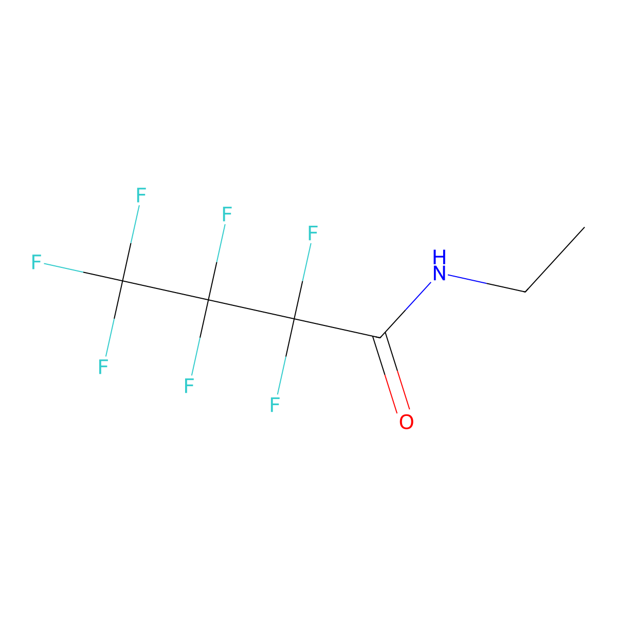 N-ethyl-2,2,3,3,4,4,4-heptafluorobutanamide molecular structure, CAS 70473-76-6