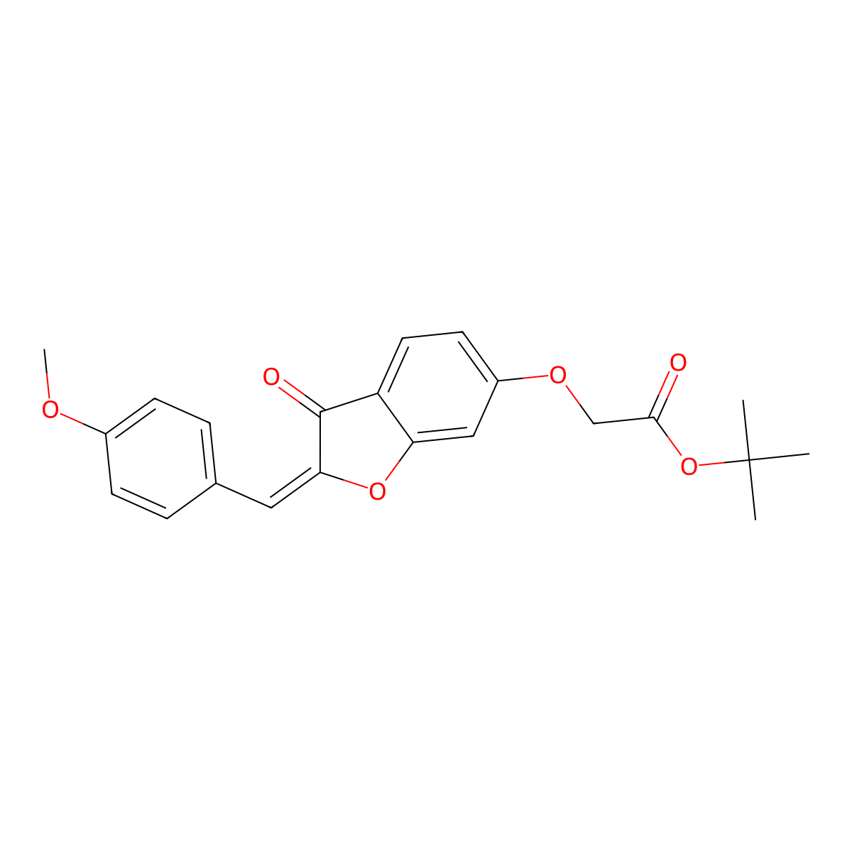 tert-Butyl ({2-[(4-methoxyphenyl)methylidene]-3-oxo-2,3-dihydro-1-benzofuran-6-yl}oxy)acetate molecular structure, CAS 7048-20-6