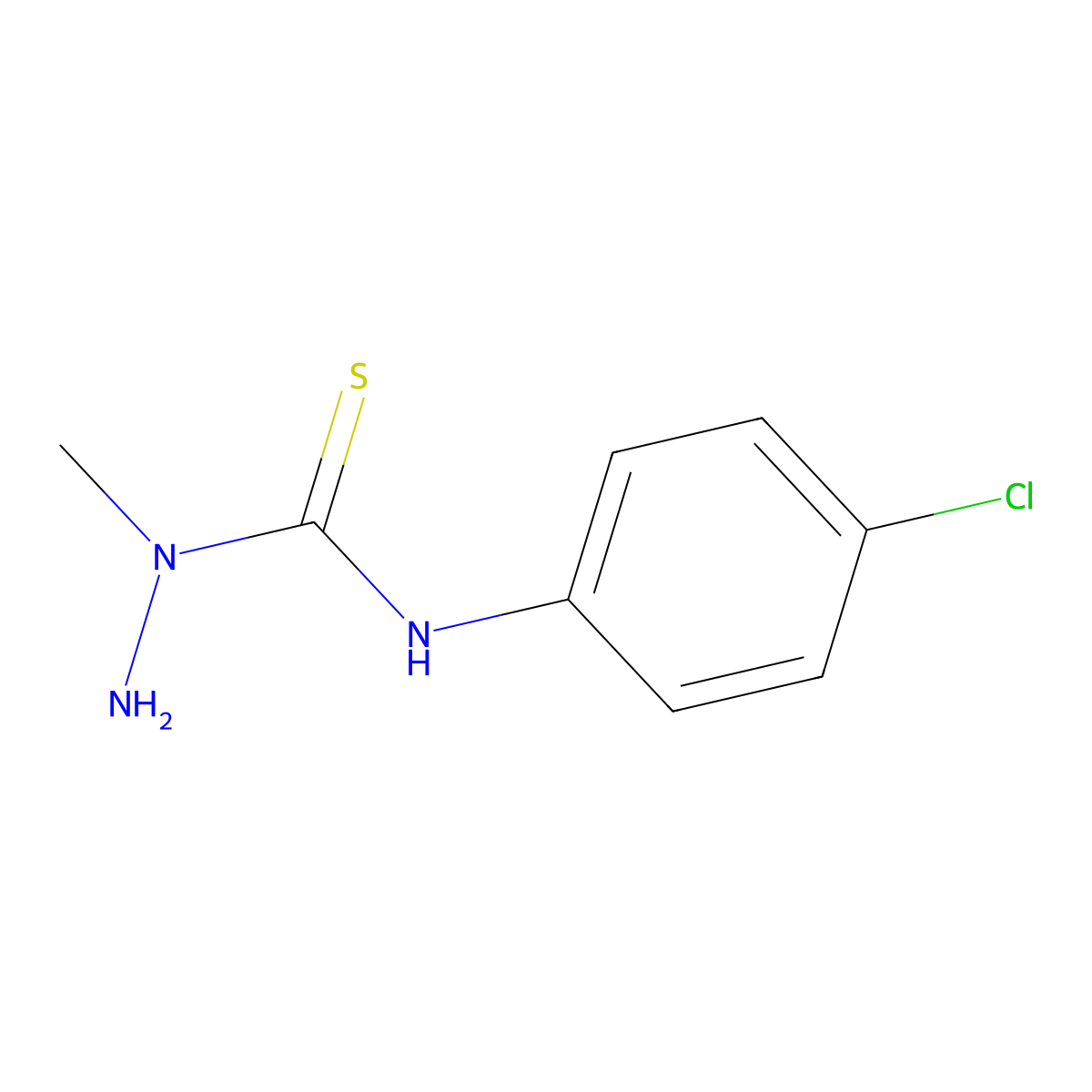 (Aminomethylamino)((4-chlorophenyl)amino)methane-1-thione molecular structure, CAS 70483-64-6