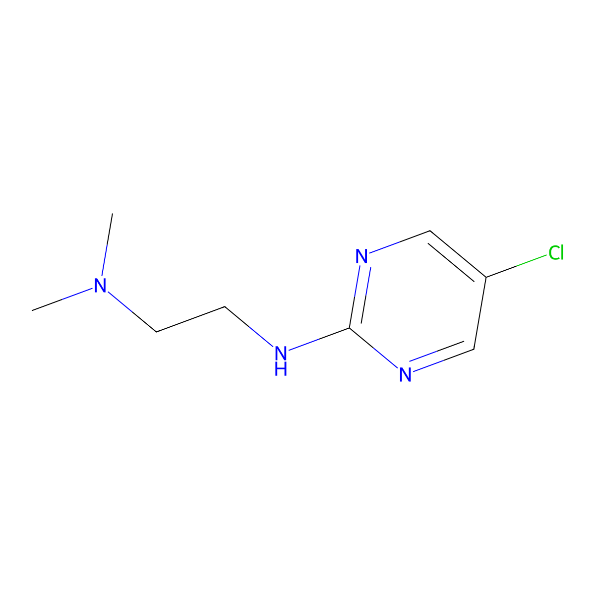 N-(5-chloropyrimidin-2-yl)-N',N'-dimethylethane-1,2-diamine molecular structure, CAS 70483-82-8