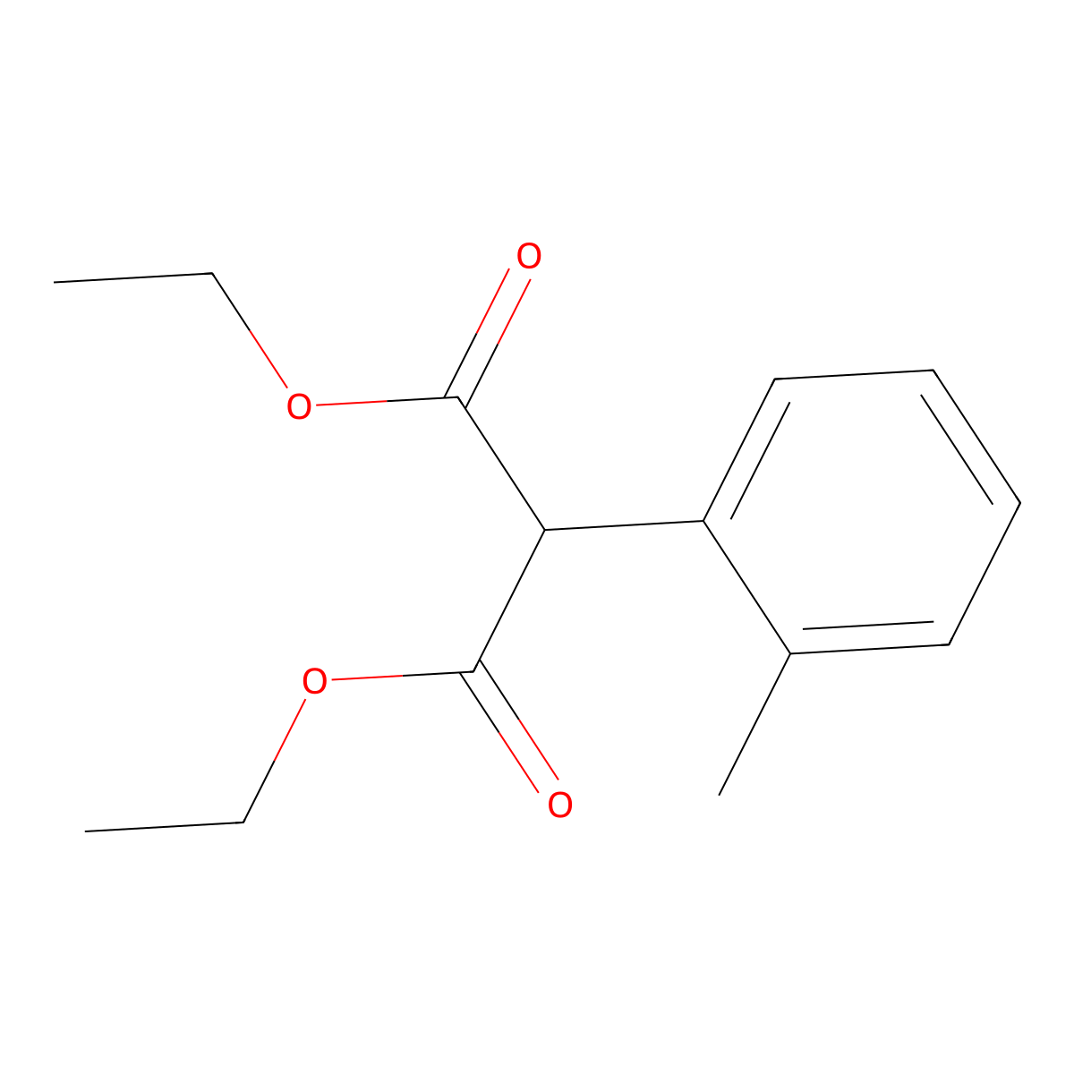 1,3-Diethyl 2-(2-methylphenyl)propanedioate molecular structure, CAS 70484-46-7