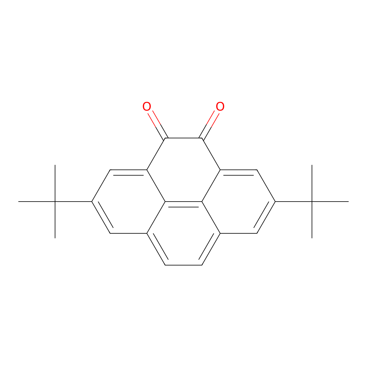 2,7-Di-tert-butylpyrene-4,5-dione molecular structure, CAS 704860-92-4