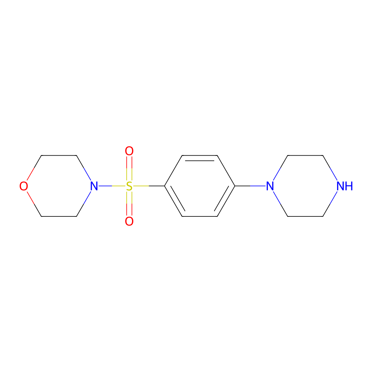 4-[(4-Piperazin-1-ylphenyl)sulfonyl]morpholine molecular structure, CAS 704873-20-1