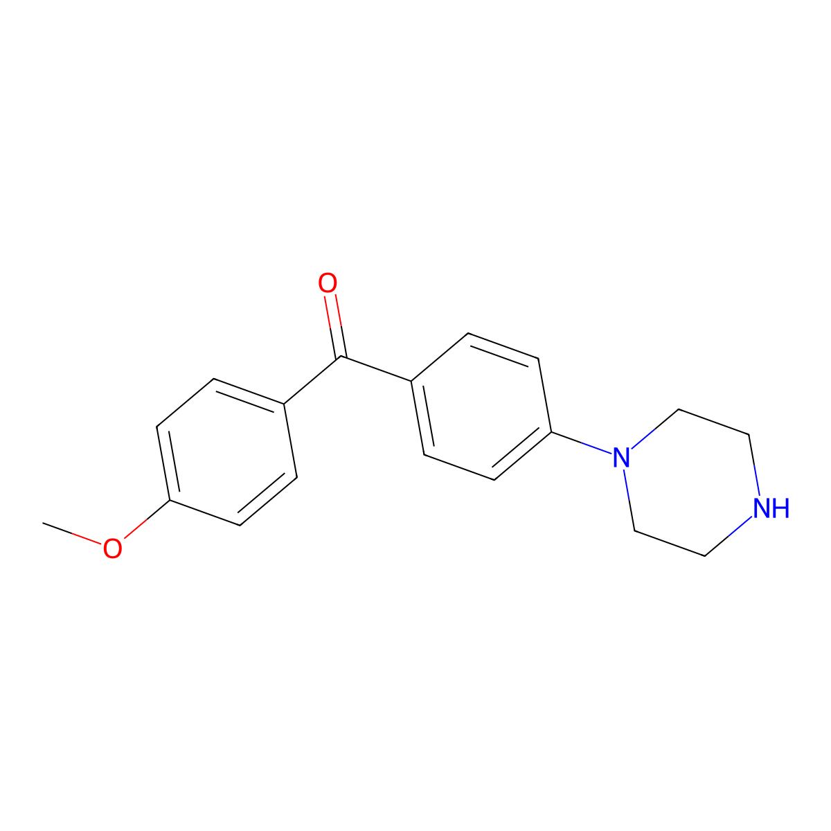 (4-Methoxy-phenyl)-(4-piperazin-1-yl-phenyl)-methanone molecular structure, CAS 704873-21-2