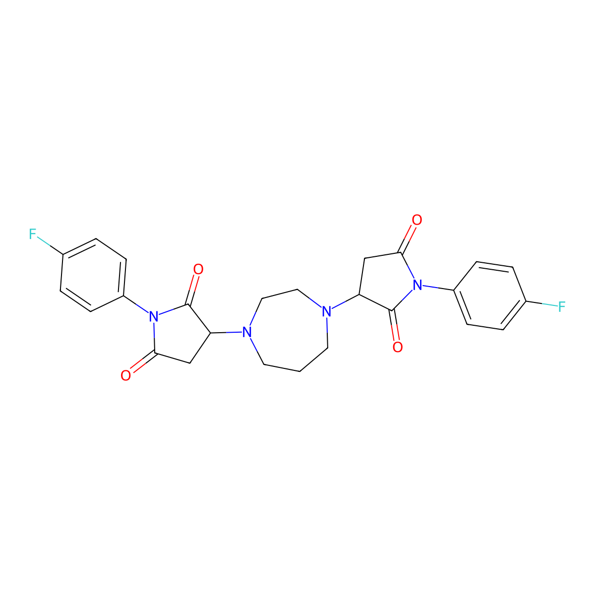 3,3'-(1,4-Diazepane-1,4-diyl)bis[1-(4-fluorophenyl)pyrrolidine-2,5-dione] molecular structure, CAS 704873-24-5
