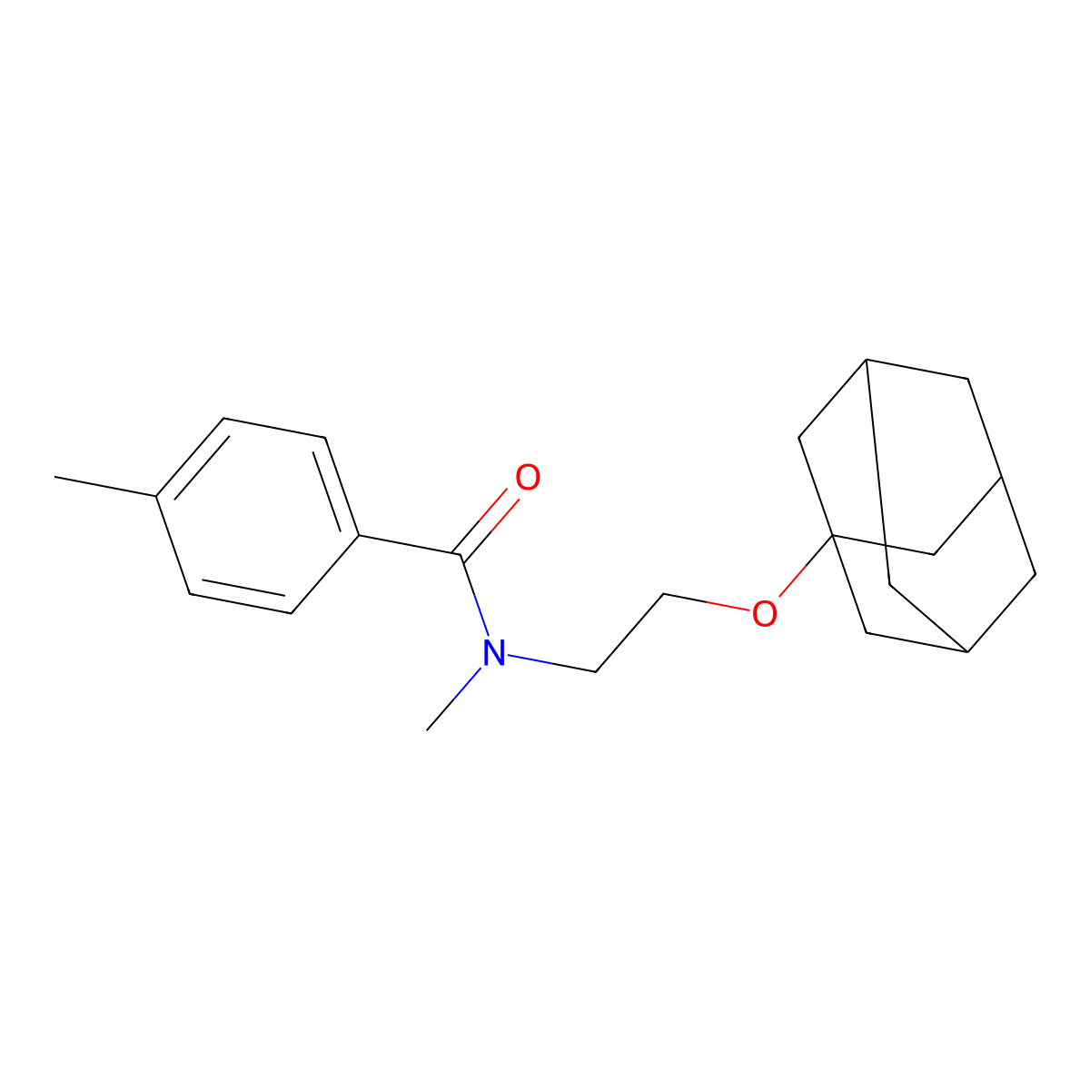 N-[2-(1-adamantyloxy)ethyl]-N,4-dimethylbenzamide molecular structure, CAS 704874-04-4