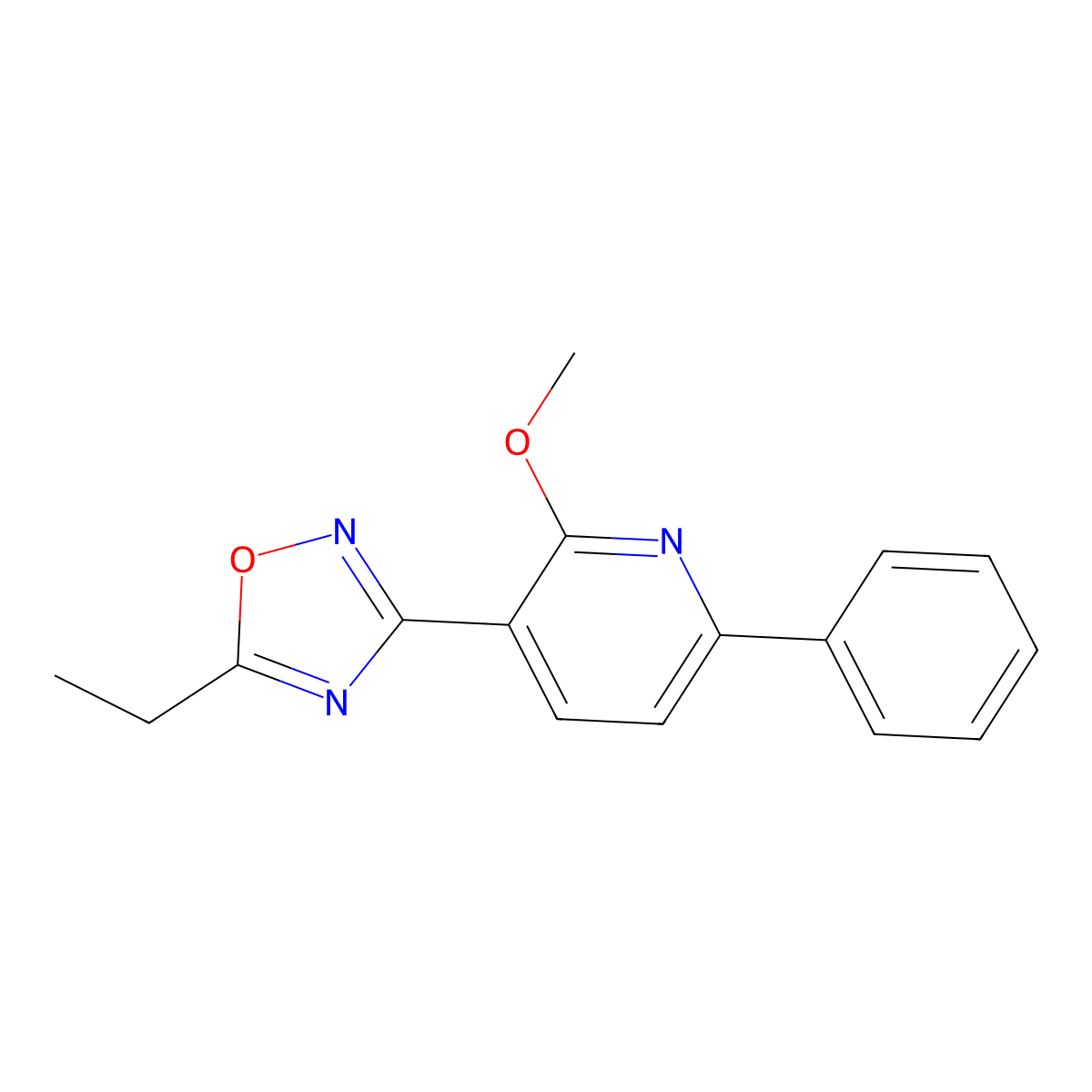 3-(5-Ethyl-1,2,4-oxadiazol-3-yl)-2-methoxy-6-phenylpyridine molecular structure, CAS 704874-20-4