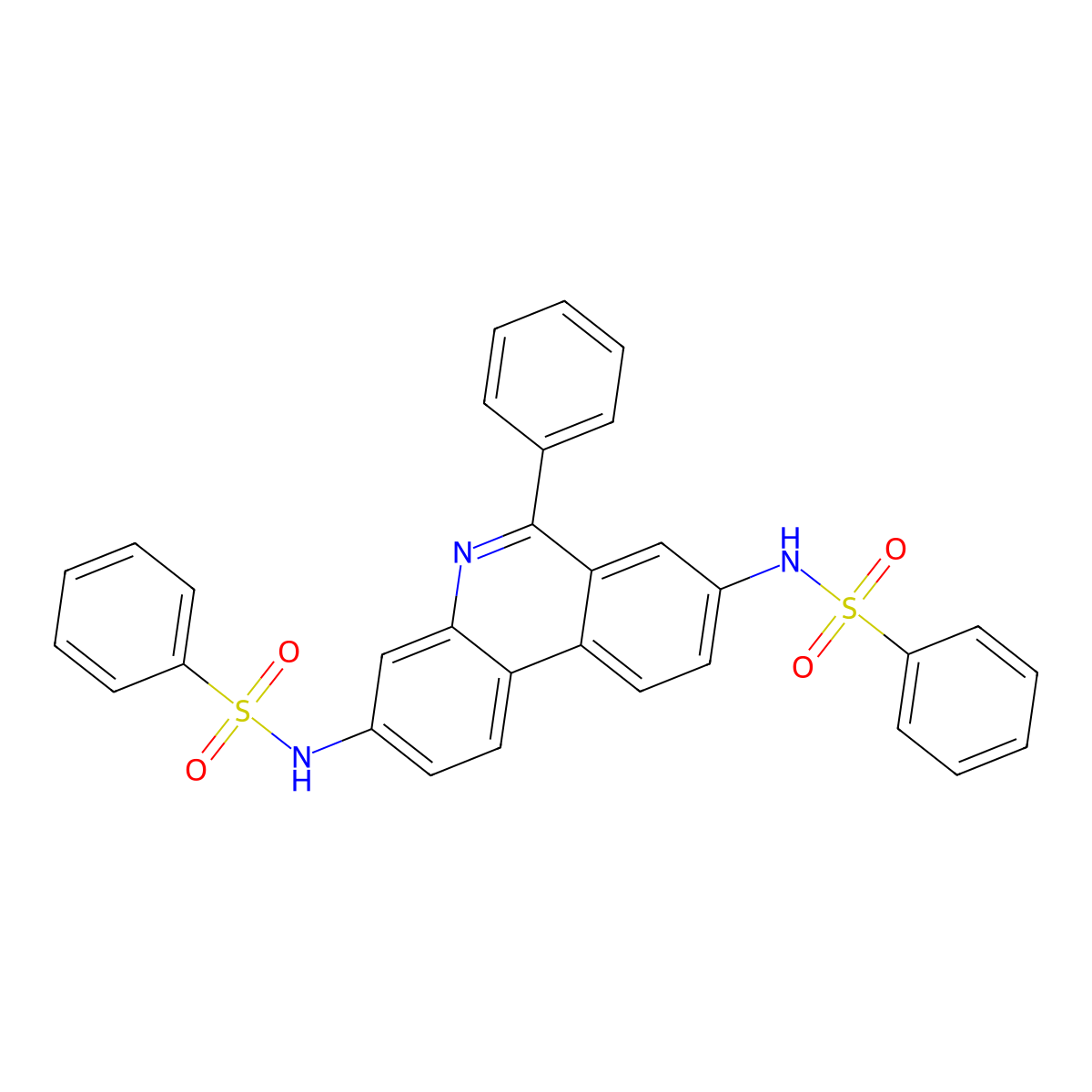 N-[3-(benzenesulfonamido)-6-phenylphenanthridin-8-yl]benzenesulfonamide molecular structure, CAS 704877-21-4