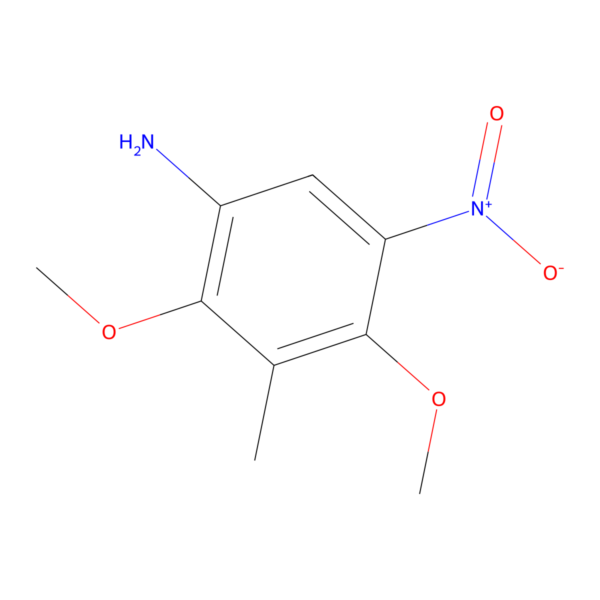 2,4-Dimethoxy-3-methyl-5-nitroaniline molecular structure, CAS 704877-30-5