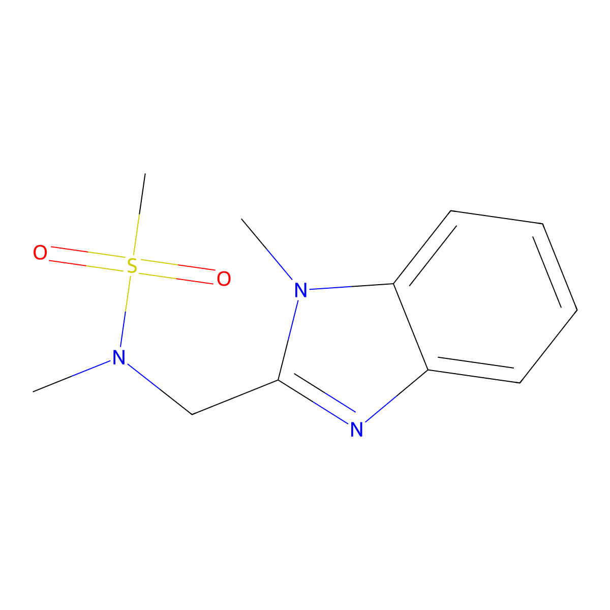 N-methyl-N-[(1-methylbenzimidazol-2-yl)methyl]methanesulfonamide molecular structure, CAS 704877-69-0