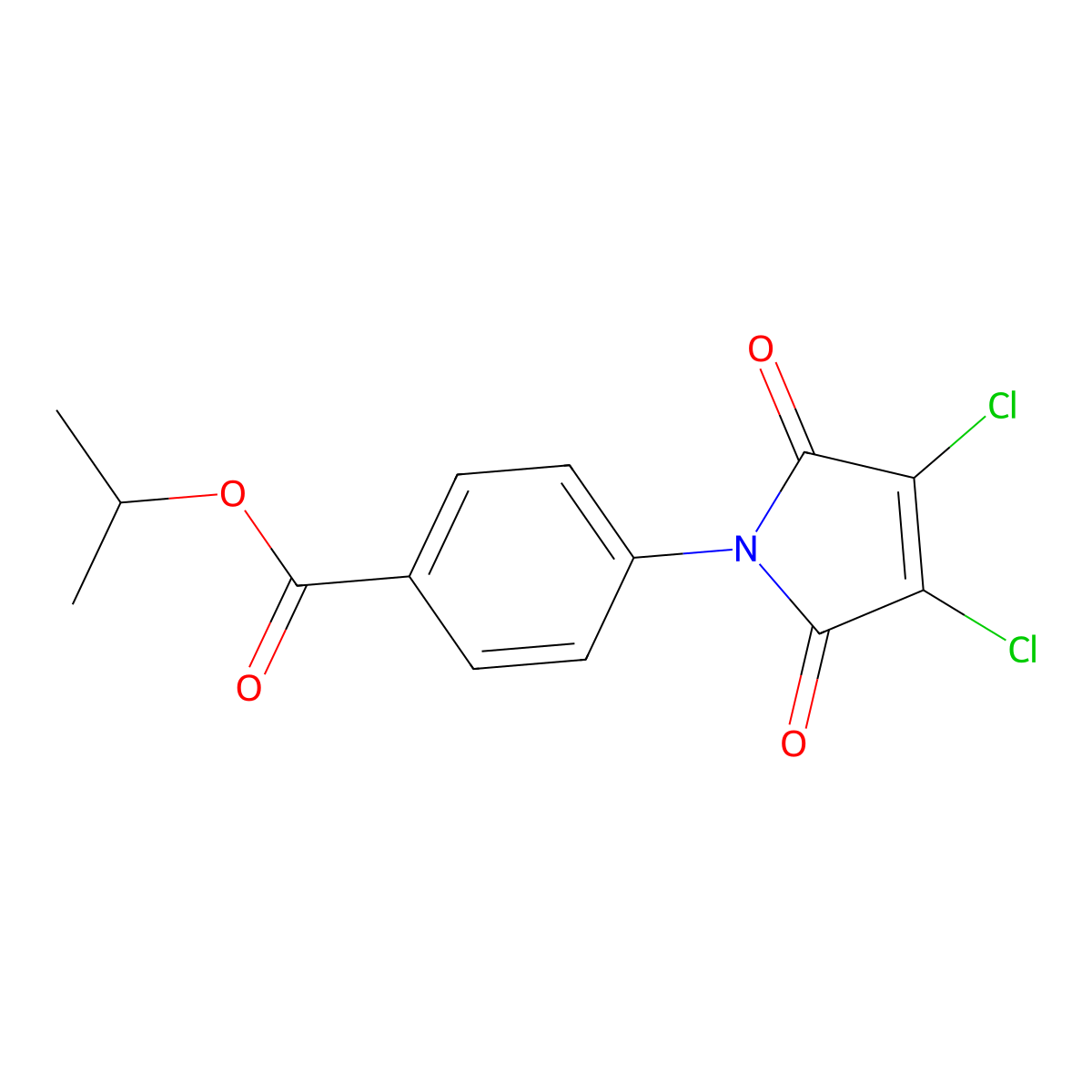Propan-2-yl 4-(3,4-dichloro-2,5-dioxopyrrol-1-yl)benzoate molecular structure, CAS 704878-75-1