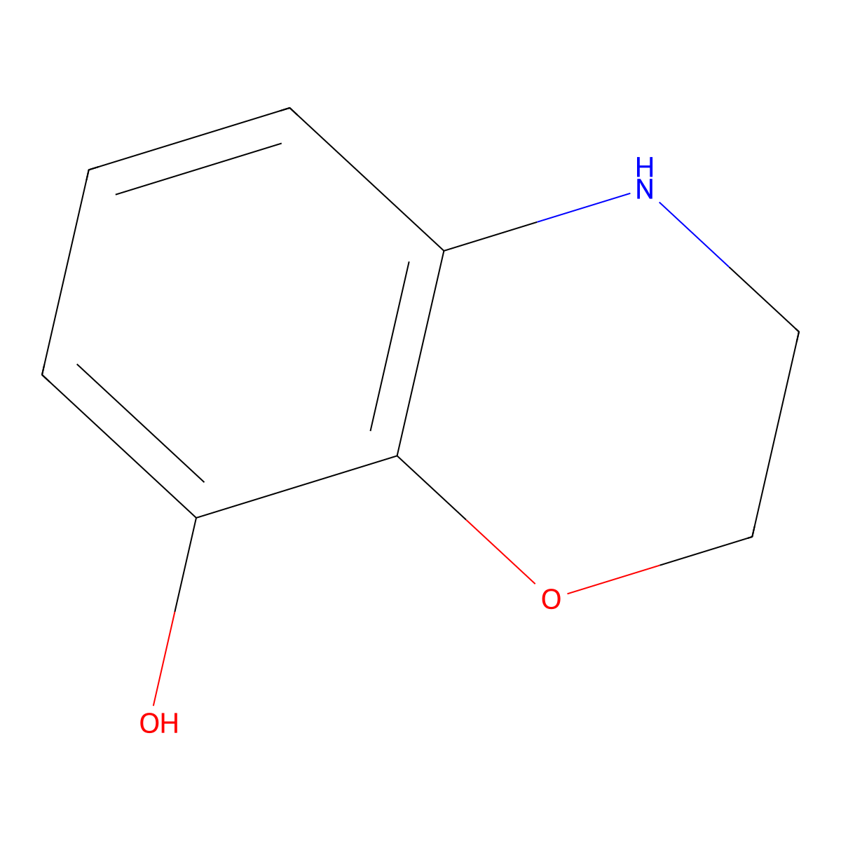 3,4-dihydro-2H-benzo[b][1,4]oxazin-8-ol molecular structure, CAS 704879-73-2