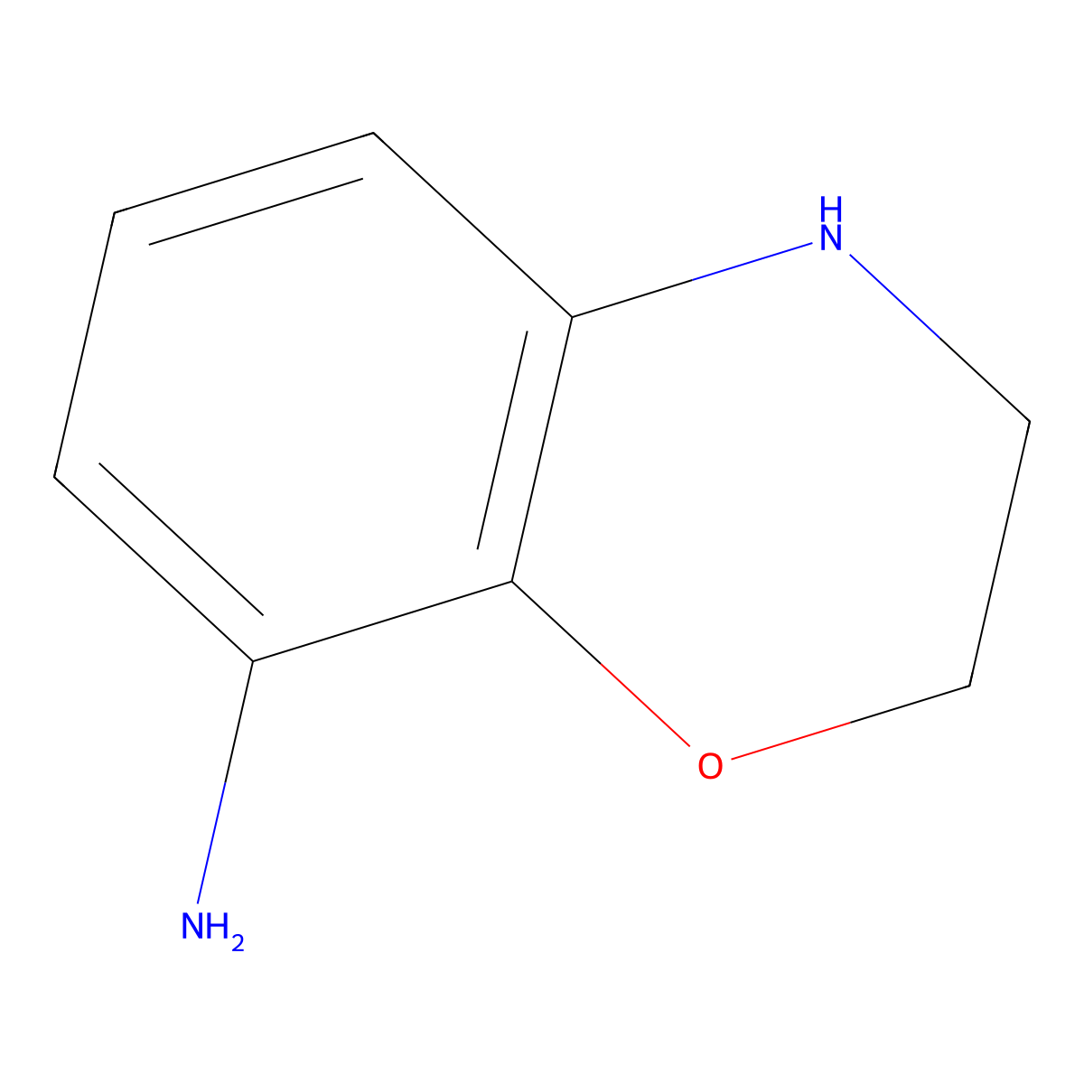 3,4-Dihydro-2H-1,4-benzoxazin-8-amine molecular structure, CAS 704879-74-3