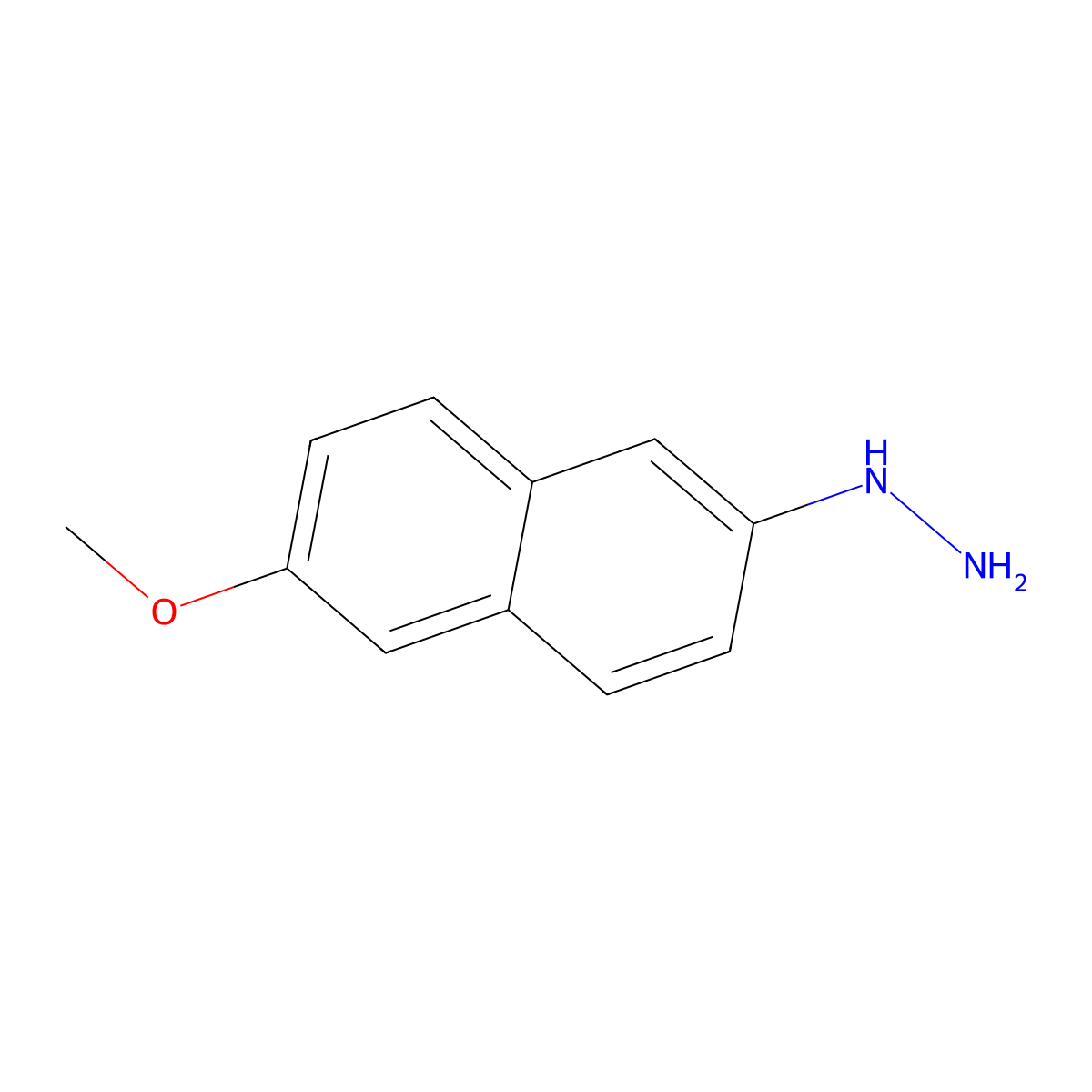 (6-Methoxynaphthalen-2-yl)hydrazine molecular structure, CAS 70488-59-4