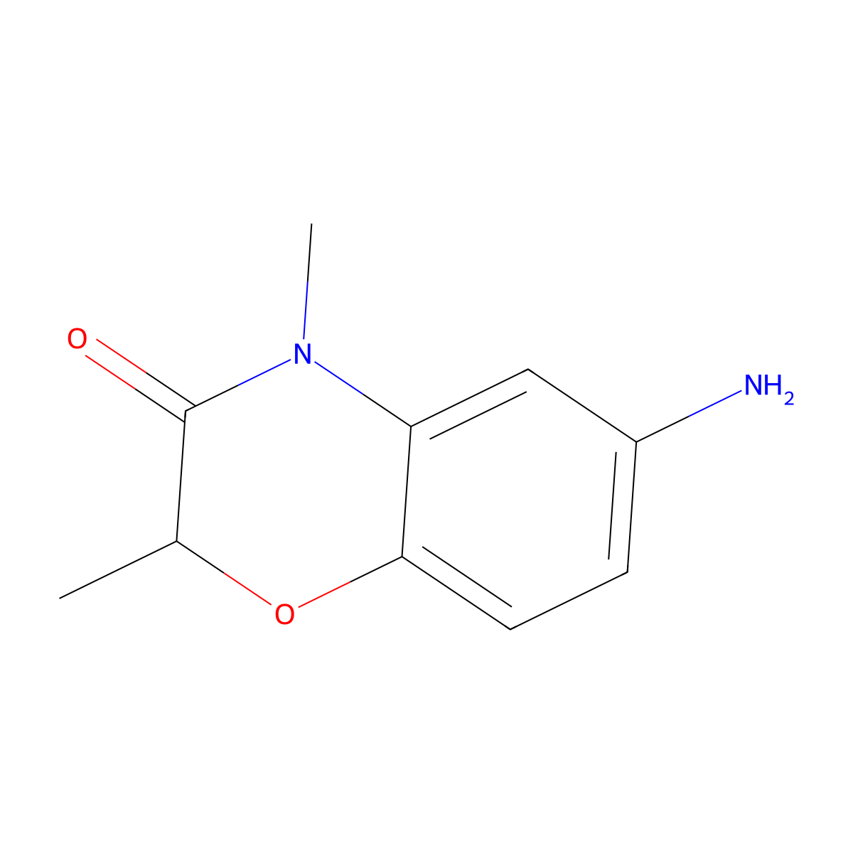 6-Amino-2,4-dimethyl-2H-1,4-benzoxazin-3(4H)-one molecular structure, CAS 70488-69-6