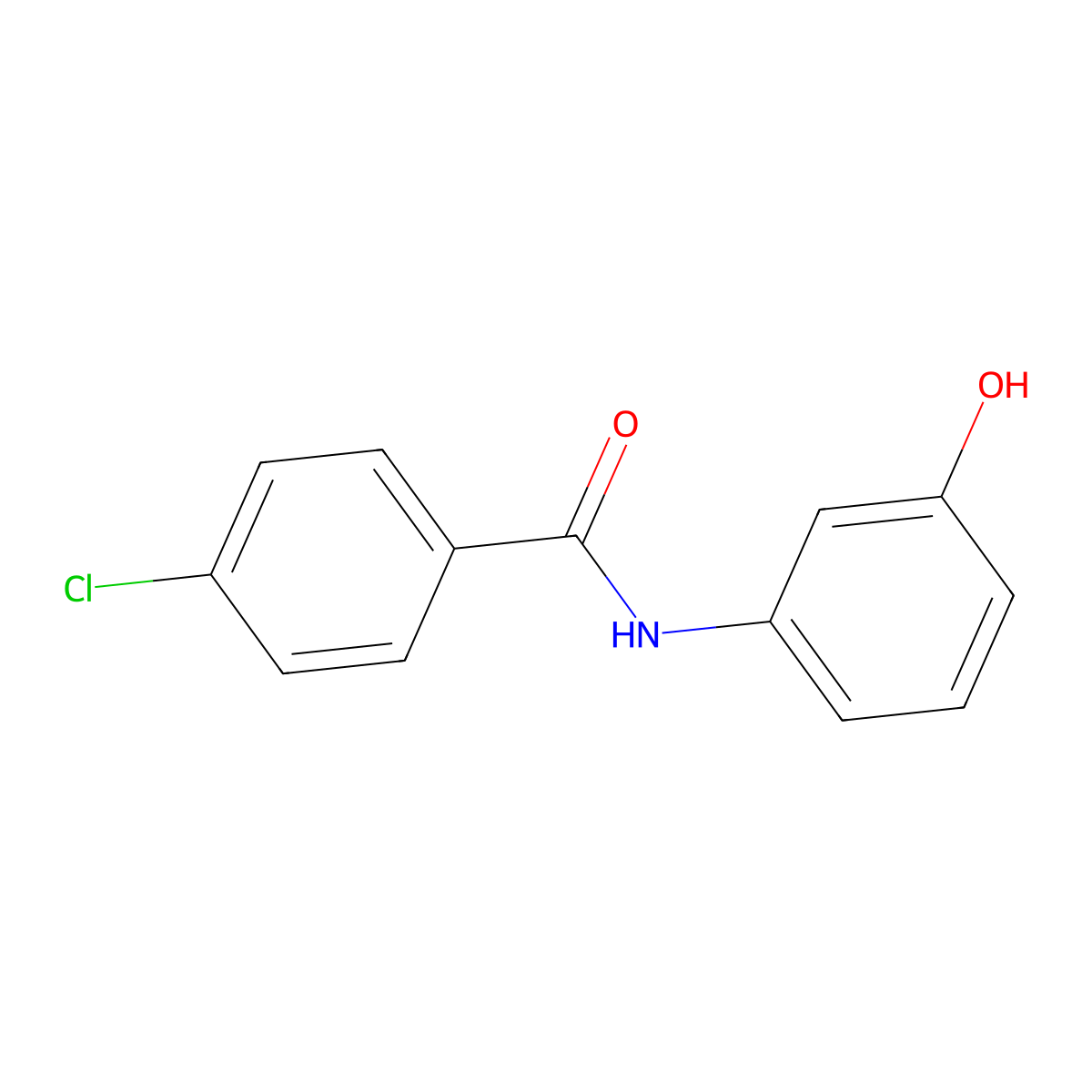 4-Chloro-N-(3-hydroxyphenyl)benzamide molecular structure, CAS 70489-14-4