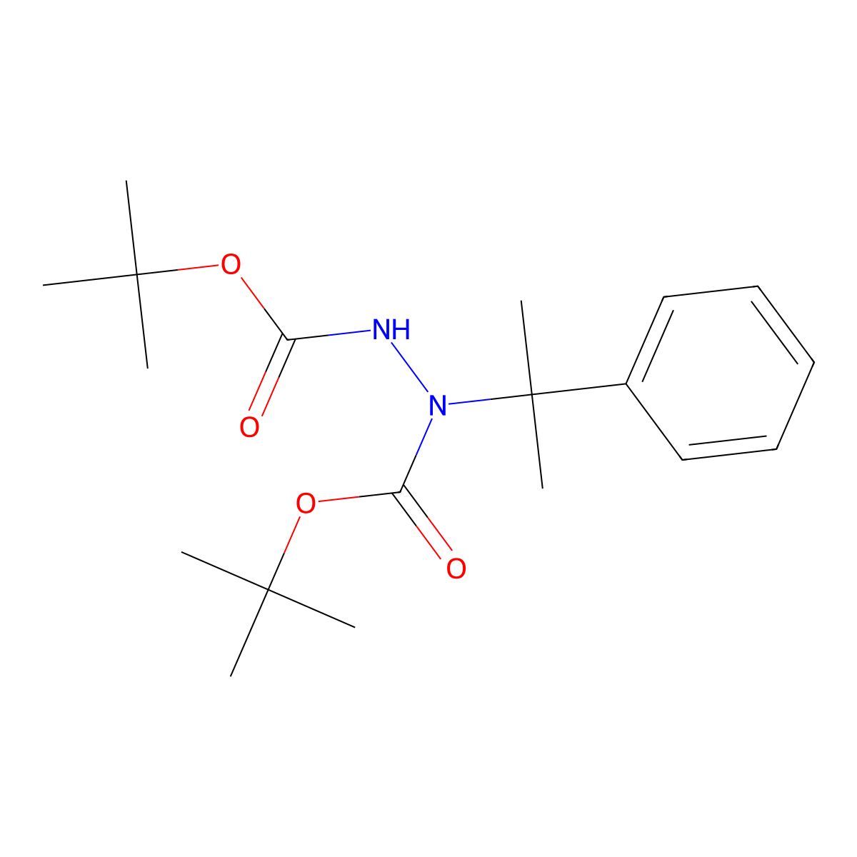 N'-[(tert-butoxy)carbonyl]-N-(2-phenylpropan-2-yl)(tert-butoxy)carbohydrazide molecular structure, CAS 704899-87-6